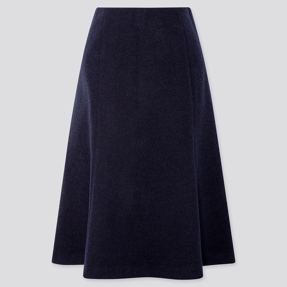 Uniqlo wool blend midi skirt